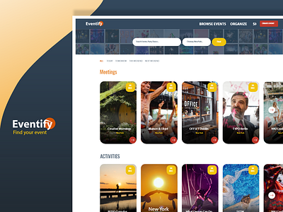 Eventify - Adobe XD Work