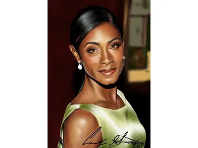 Jada Pinkett Smith Digital Painting apple digital art digital painting digital portrait drawing hand drawn illustration illustrator painting portrait procreate sketch
