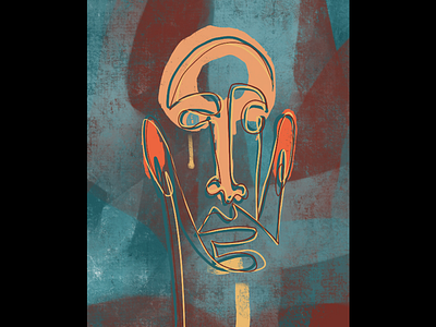 Tears of Midas abstract art artist artwork design digital drawing graphic one line painting portrait procreate