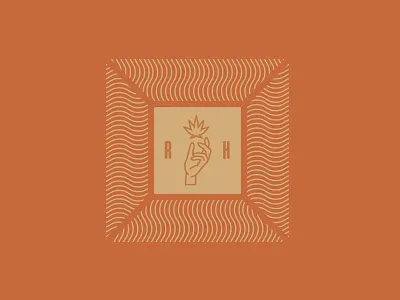 We are Ritual: 07 420 cannabis design flat geometric gold grab hand icon illustration marijuana modern orange red ritual ritualhouse rust wave