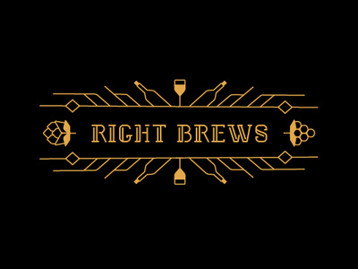 Right Brews branding brewery consultancy agency logo stationary design