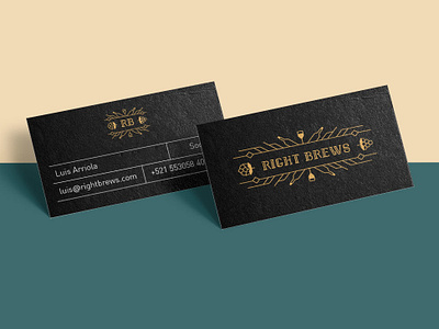 Right Brews branding consultancy agency logo stationary design