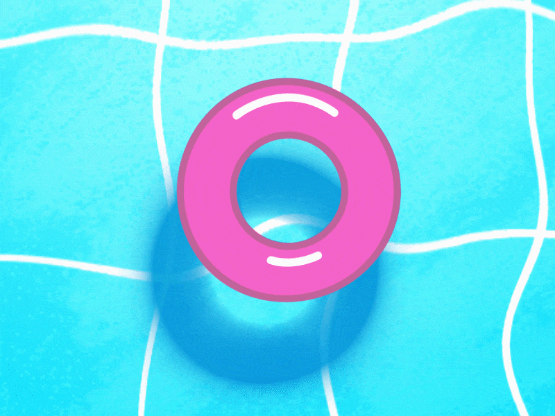 Summer Vibes.. 2d animation adobe illustrator after effects animation cartoon floaty illustration illustrator motion art motion graph motion graphics pink water