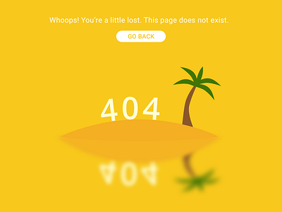 Daily UI 008 - 404 404 dailyui008 error island uid yellow