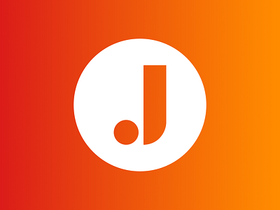 Letter "J" Logo/Icon - Daily Logo Challenge (Day 4) challenge circle geometry gradient icon j logo profile card simple
