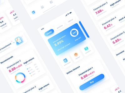 Finance App Design Project app bank banner blue card chart clean colorful dashboard data finance graphics icon interface llustration pay ui ux