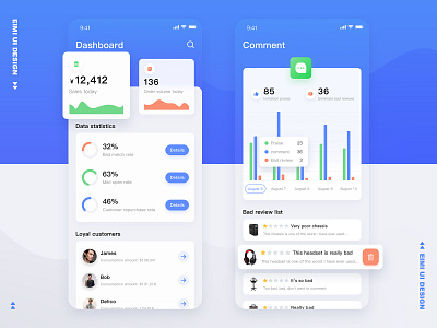 A Data Analysis App Interface app design ui ux