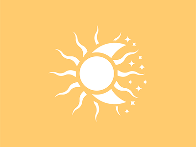 Sun & Moon moon sketch stars sun