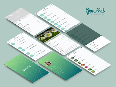 GrowPal screens app sketch app ui ux