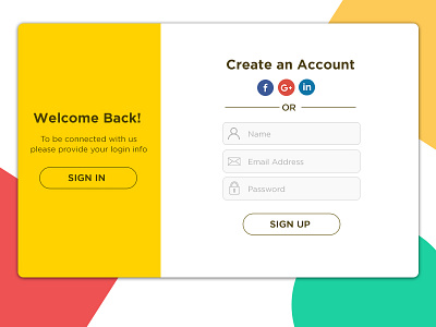 Just finished my first design for #dailyui #001 Sign Up Page adobe photoshop