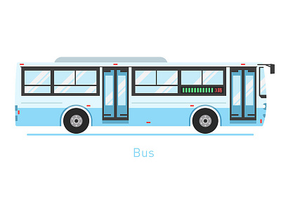 Bus — Icon blue bus car icon illustration ui vehicle