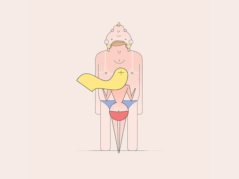 Beach Flummoxed 2d animated gif animation character animation character design frame by frame illustration