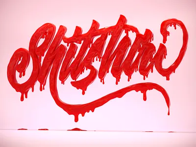 Shitshow 3D Lettering 3d 3d artist calligraphy cinema 4d design handlettering illustrated type lettering typography