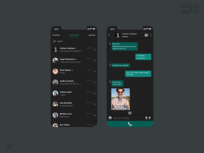 WhatsApp + Facebook (Direct Messaging) app app concept app design app redesign dailyui dailyui 001 dailyui 013 design ios redesign typography ui