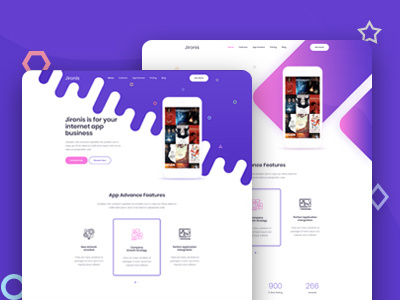 Jironis - App Landing One Page Template app app concept app dashboard business landing landingpage mobileapp onepage
