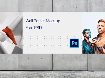 Free Wall Poster Mockup banner design free free mockup freebie mockup psd