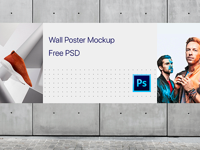 Free Wall Poster Mockup banner design free free mockup freebie mockup psd