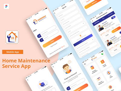 Home Maintenance Service App app app design appdesign figma shoshli ui