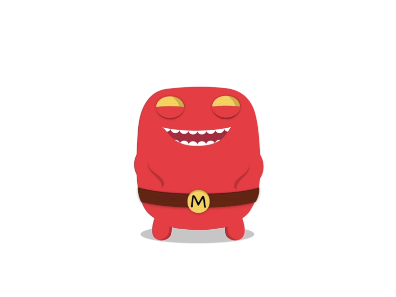 Irreverent Mr Red 2d 2d animation animation character child children gif illustration little motion red vector
