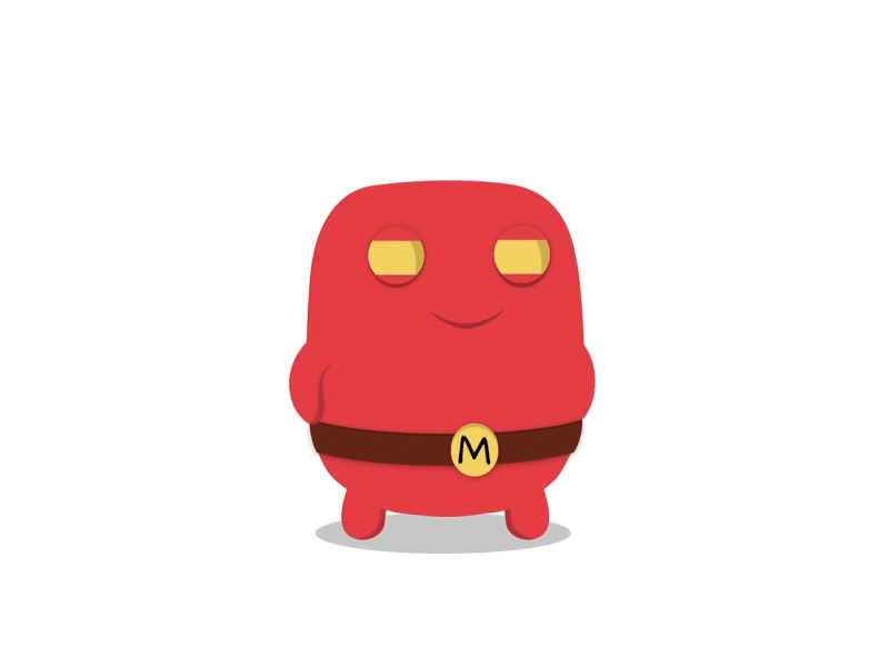 Sospicious Mr Red 2d 2d animation animation character child children gif illustration little red vector