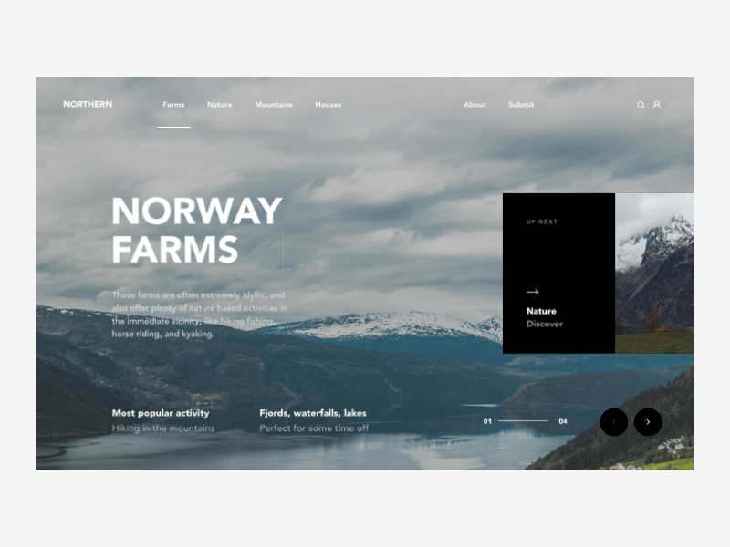 Transition Test design travel ui ux web