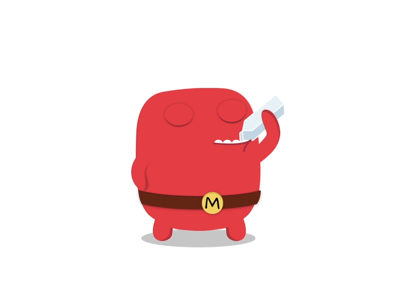 Alcoholic Mr Red 2d 2d animation animation character child children gif illustration little motion red vector
