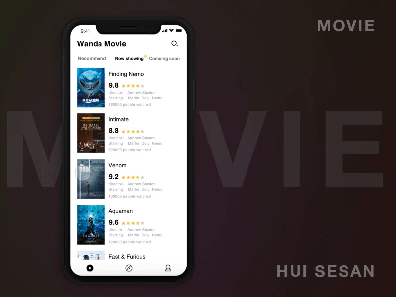 Movie ui 动效 设计