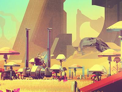 No Mans Sky no 1 digital geometric illustration illustrator james gilleard landscape retro scifi vector videogames vintage