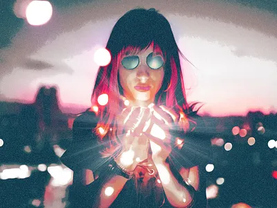Fireflies design dribbble girl illustration photgraphy photo photoshop retouch retouching shot woman