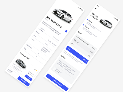 Car Rentel Confirmation Booking adobe xd app car rental design ios ui ux