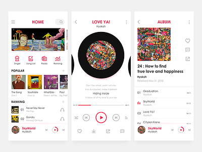 Music Player App app design icon music platform player system ui