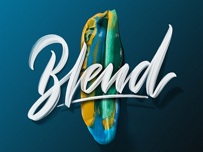 Blend 3d angeloknf blue brush calligraphy design font hand lettering hand lettering handlettering illustration inspiration ipad lettering lettering logo photoshop procreate script type typography