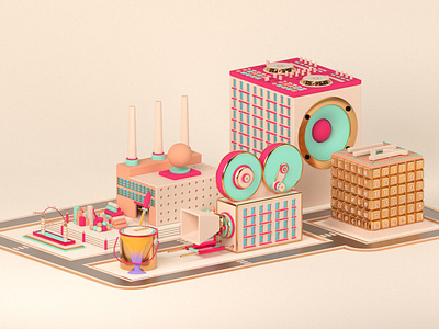 Creative city - City 4 3d animation 3d art art direction design motiondesign video