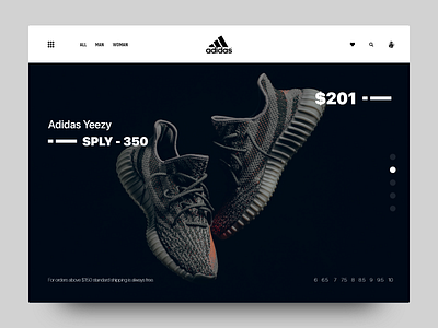 Adidas Webpage Concept adidas adidas originals black concept concept design dark dark background designs theme ui user experience user interface ux webpage webpage design