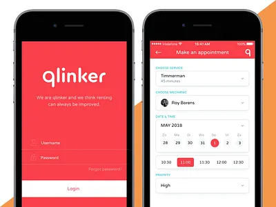 Rental App agenda login mobile renting