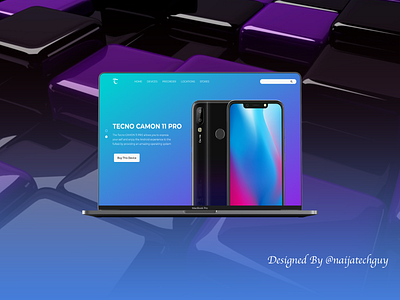 Landing Page For Smartphone Brand branding dailui design landing page landing page ui smartphones social tech tecno ui uid ux uxui web