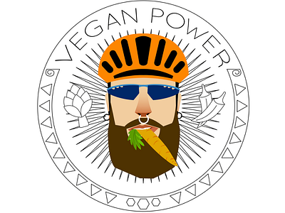 Vegan Power Cyclist Vectoral Brand Illustration art artwork brand branding cycling cyclist design drawing endurance icon illustration logo ride stock typography vector vector stock vectoral vegan vegan power