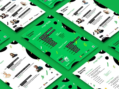 KVB schedule banners afisha animal banner branding bright cow design event festival festival poster green new year schedule vegan