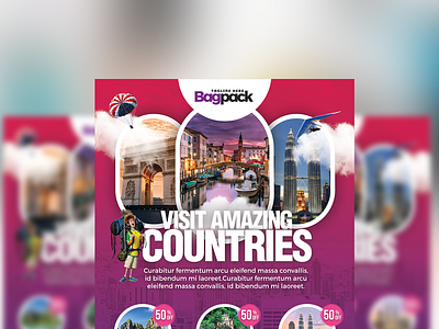 travel agency flyer brand clean creative creative design creative flyer fashion flyer fresh design illustration