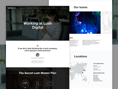 Lush | Digital Careers Hub careers cosmetics digital handmade hub lush one page ui design