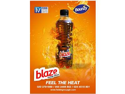 BLAZE drink poster design soft