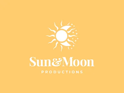 Sun & Moon II logo moon stars sun