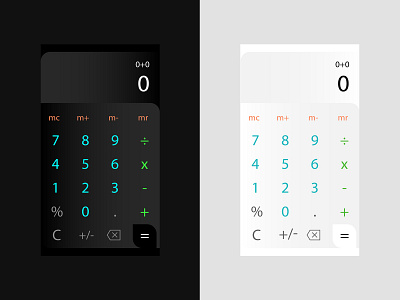 Black/White Calculator Dailyui004 calculator dailyui 004 dark minimaldesign mobiledesign uidesign white