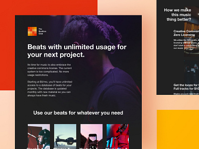 The Beatbox Club Site black dark design helvetica hiphop logo music red typography ui unsplash