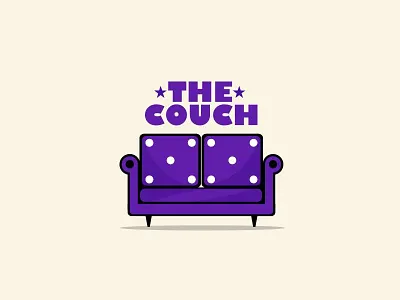 THE COUCH animation app character clean couch design flat flatcharacter icon illustration illustrator logo logodesign logovector mockup tvshow typographic typographic vector typography vector