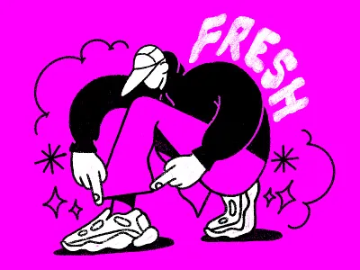 ✨FRESH ✨ character fresh illustration sneaker