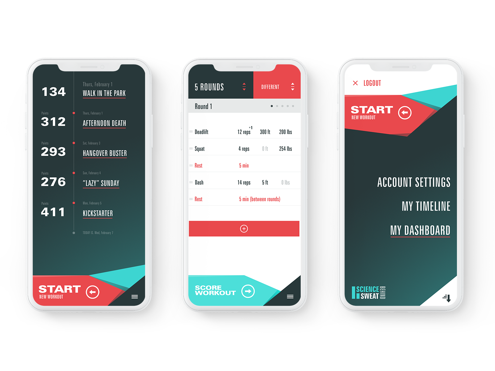 Science Behind Sweat iOS App app design ui ui deisgn ui ux ux ux design