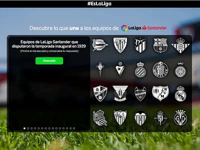 Game for spanish soccer league, LaLiga desktop fotball game soccer sports trivia ui ui ux web