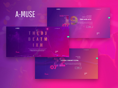 A-Muse — DJ Personal Page Elementor Template creative dj elementor music personal page premium template uiux web design web development wordpress