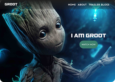 Groot Landing Page UI Design figma landingpage ui uidesign uiux ux web webdesign website